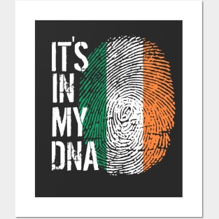 Ireland Flag Fingerprint My Story DNA Irish Posters and Art